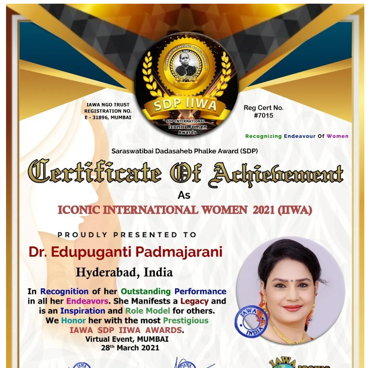 Iconic International Women Award 2021